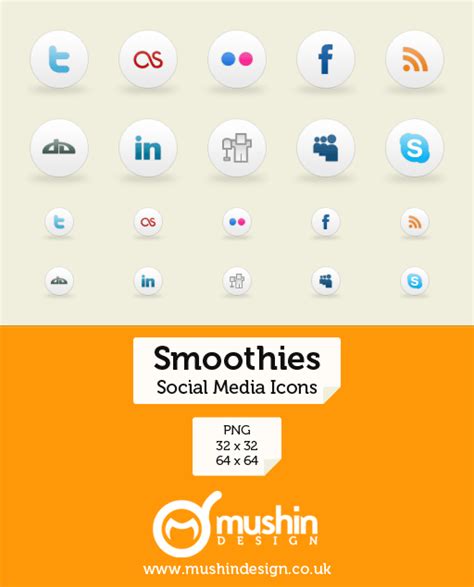 Smoothies Social Media Icons by martin870 on DeviantArt