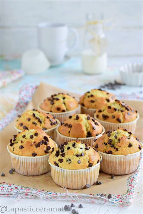 Muffin Con Gocce Di Cioccolato Senza Burro Sofficissimi Lapasticceramatta