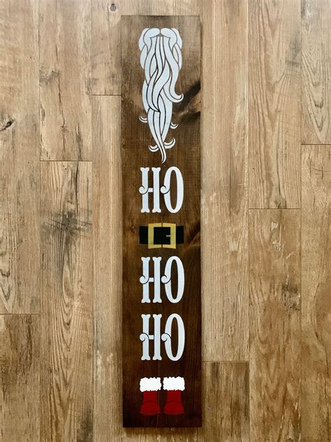 Ho Ho Ho Sign Christmas Porch Signchristmas Decor Wood Etsy