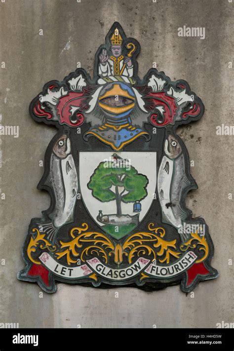 Glasgow Coat Of Arms And City Motto Let Glasgow Flourish From