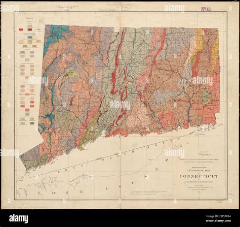 Preliminary Geological Map Of Connecticut Relief Shown By Contours