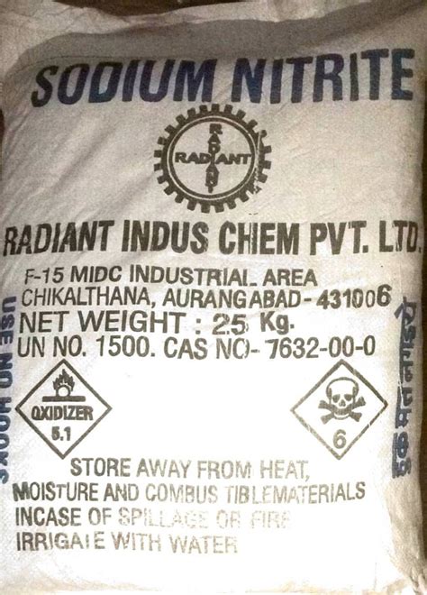 Sodium Nitrite 99 25 Kg Bag At Rs 85 Kg In Hyderabad ID