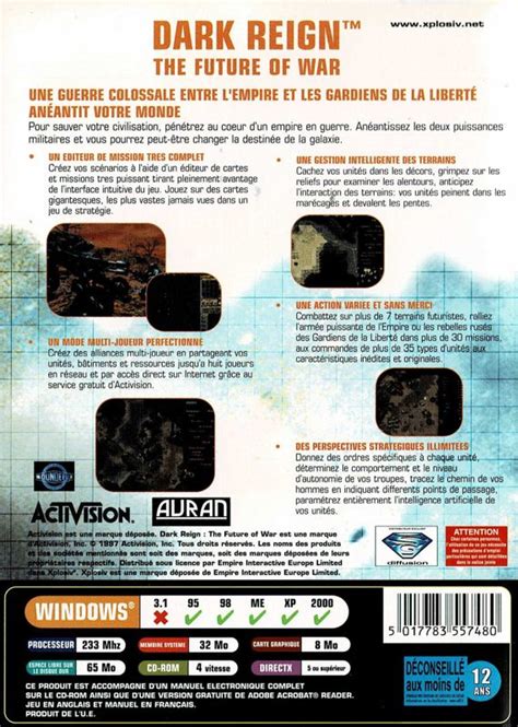 Dark Reign The Future Of War Cover Or Packaging Material MobyGames