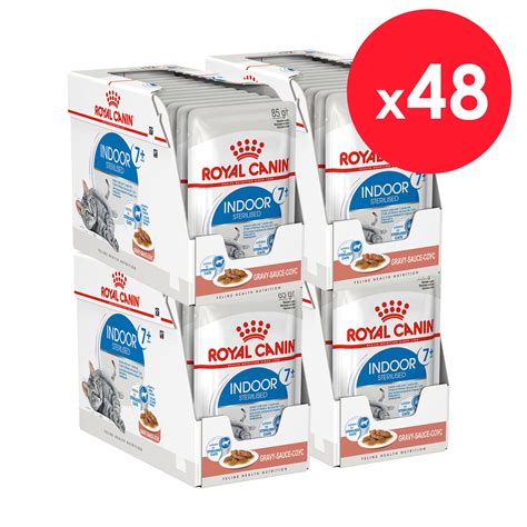 Royal Canin Indoor Sterilised Mature Senior 7 In Gravy Pouches Wet Cat