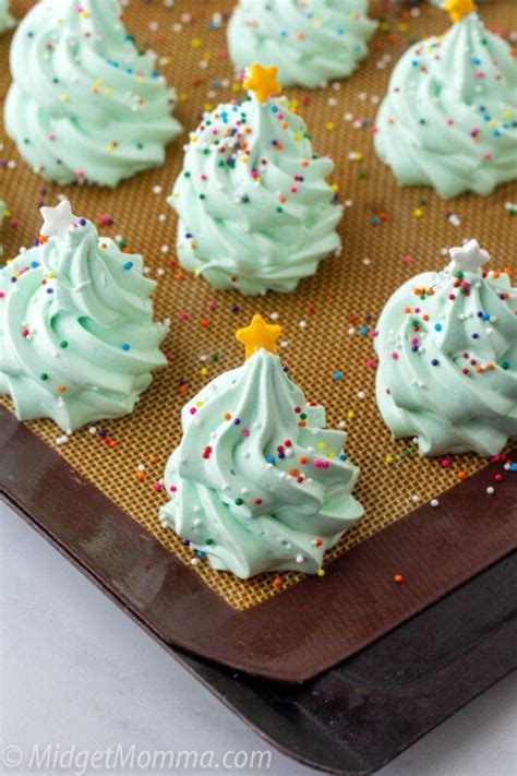 Christmas Tree Meringue Cookies MidgetMomma