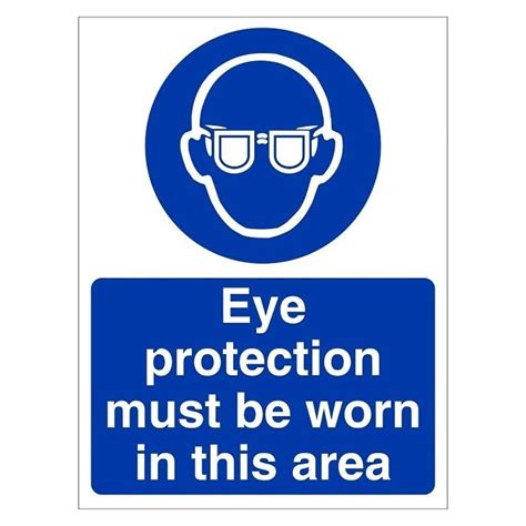 Eye Protection Must Be Worn In This Area Sign Safety Signs From Parrs Uk