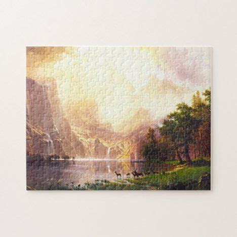 Albert Bierstadt Among The Sierra Nevada Jigsaw Puzzle Zazzle