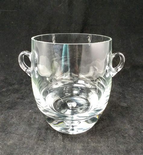 Mid Century Crystal Clear Controlled Bubble Art Glass Centerpiece Bowl ...