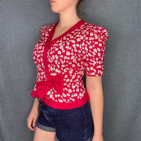 Vintage David Warren Hot Pink Barbiecore Floral Silk Gem