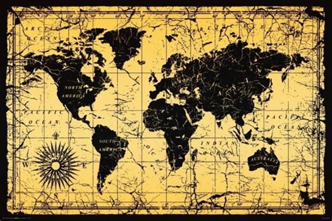 World Map Vintage Old Style Poster Poster Print - Item # VARXPE160270 - Posterazzi