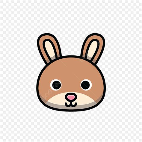 ilustrasi kepala kelinci  lucu imut kelinci kepala png