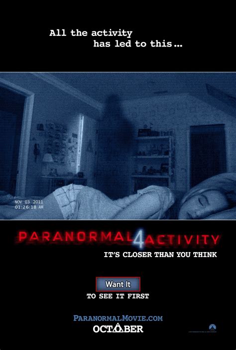 Paranormal Activity 4 Trailer and Poster