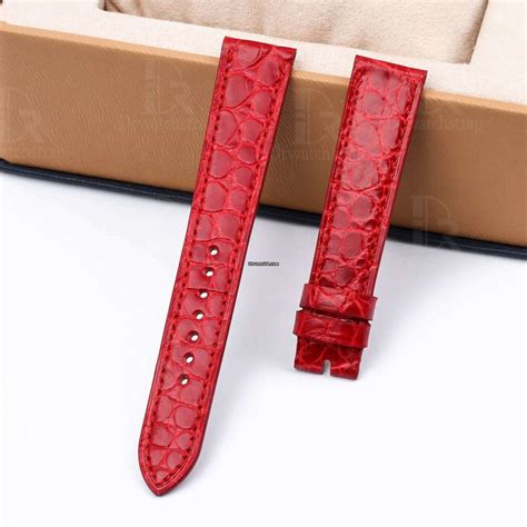 Hermès Cape Cod watch strap replacement red leather band for 119 for