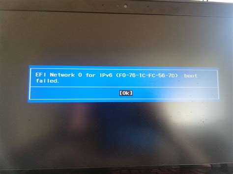 Lenovo Y50 70 Błąd Efi Network 0 For Ipv4 F0 76 1c Fc 56 7d Boot Failed