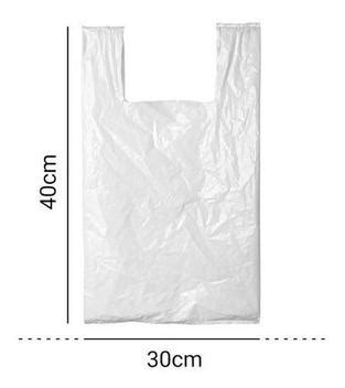 Sacola Plástica Branca Polietileno Reciclado 30x40 Pct 5kg HIGIPACK