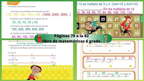 Páginas 79 a la 82 libro de matemáticas 6 grado YouTube