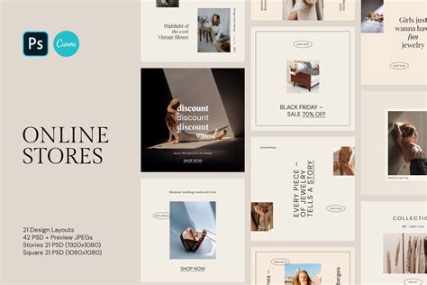 Online Stores Social Media Templates Social Media Templates