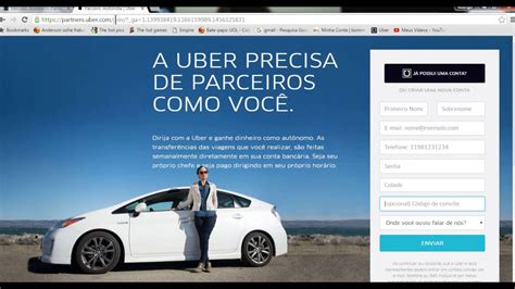 Como Se Cadastrar Na Uber Tutorial Bem Simples E Rápido Youtube