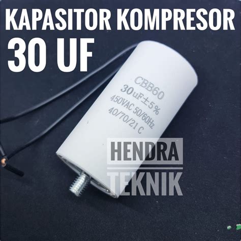 Jual KAPASITOR KOMPRESOR ELEKTRIK 30 UF Microfarad SPAREPART CAPACITOR