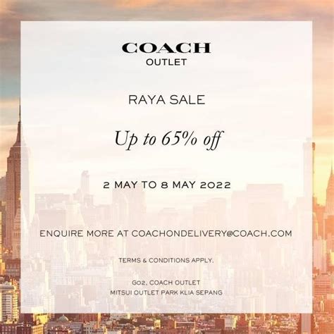 Coach Raya Sale Up To Off At Mitsui Outlet Park May May