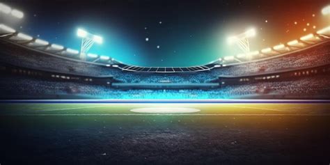 Premium Ai Image Nighttime Sports Backdrop Stadium For Football And