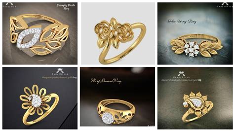 Latest Gold Finger Ring Designs 2 Sonar Angti Design 2022 Gold