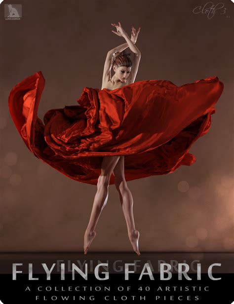 Flying Fabric - Artistic Flowing Cloth Pieces | Daz 3D