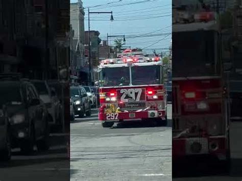 First Catch Of New Fdny Engine 297 Responding With Ladder 130 To A