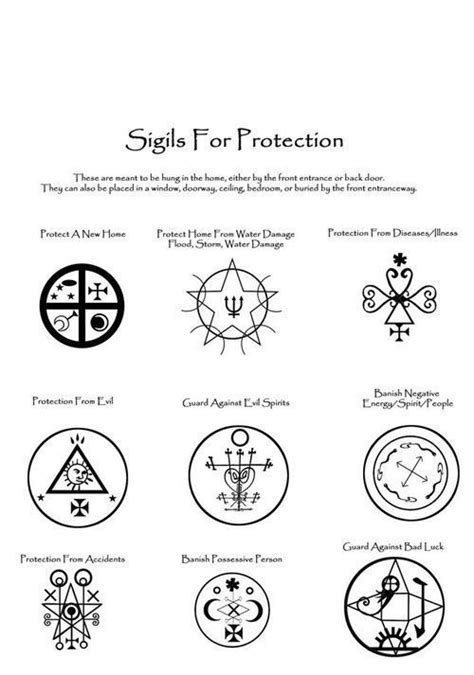 Sigilos de proteção Protection sigils Magic symbols Symbols and