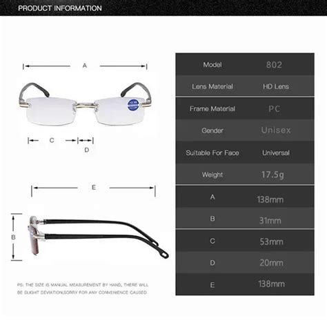 Abilpersity Sapphire High Hardness Anti Blue Light Intelligent Dual Focus Reading Glasses Lulunami