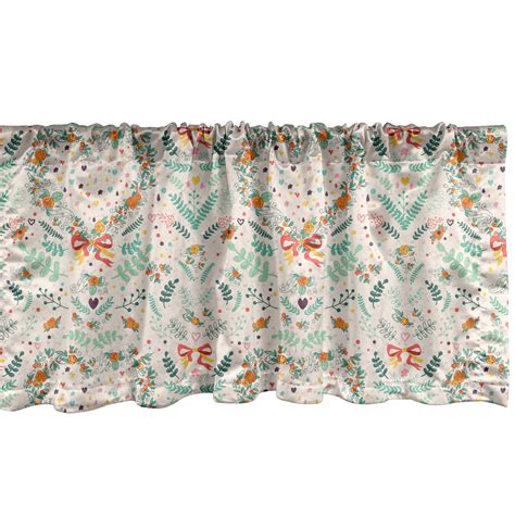 Shabby Flora Window Valance Pack Of 2 Vintage Country Style Ornaments