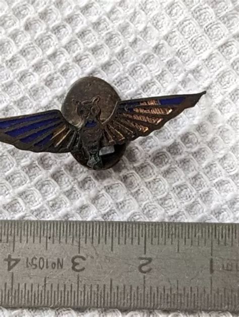 Ancien Insigne De Boutonni Re Militaire Pilote Arm E De L Air Guerre