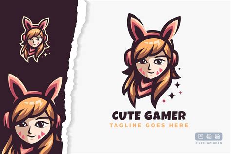 Cute Gamer Logo Template Graphic Templates Envato Elements