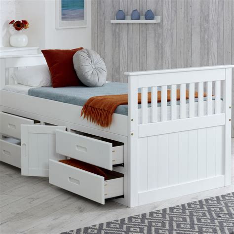 Captains Pine Wooden Storage Bed Frame