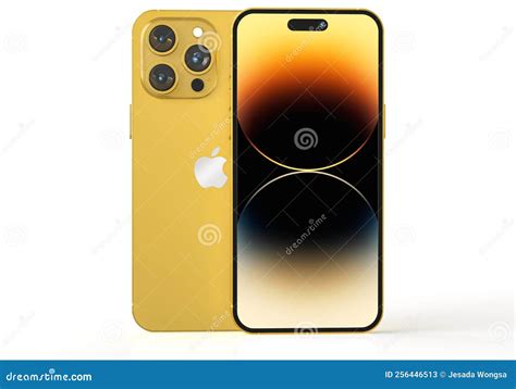 Realistic Iphone 14 Pro Max Set With Front And Back View Studio Shot