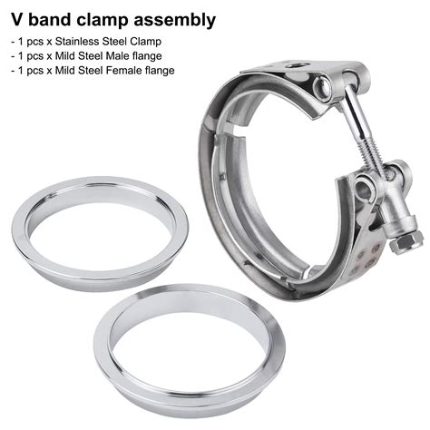 Evil Energy Inch Mild Steel Exhaust V Band Clamp Male Female Flange