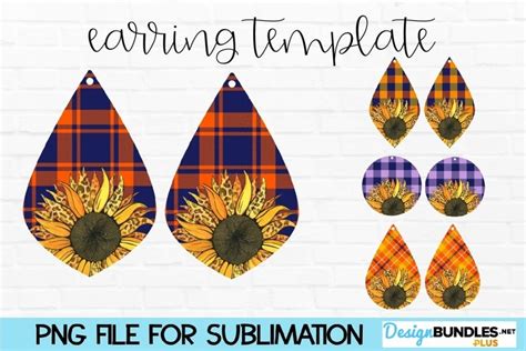 Fall Plaid Sublimation Earring Template