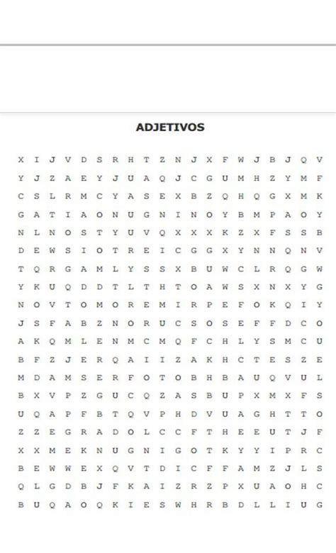 Sopa De Letras Adjetivos Wordsearch My Xxx Hot Girl Porn Sex Picture