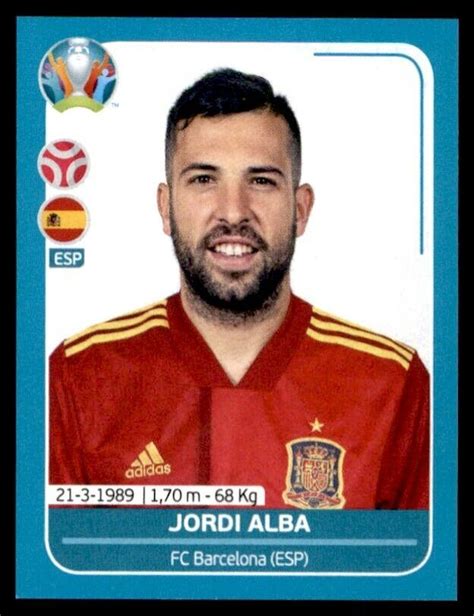 Panini Uefa Euro Preview Jordi Alba Spain No Esp Eur