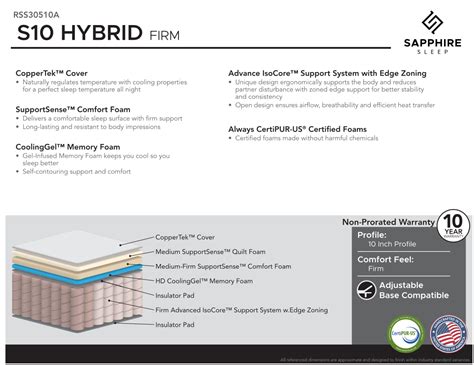 S Hybrid Firm Sapphire Sleep