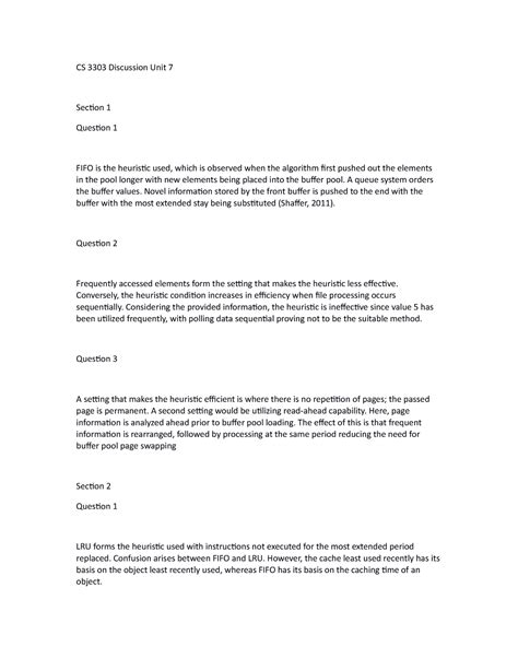 Discussion Cs Discussion Unit Section Question Fifo Is