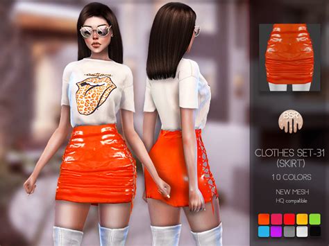 The Sims Resource Clothes SET 31 SKIRT BD124