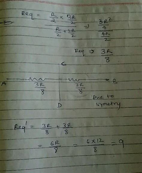 The Figure Shows A Network Of Resistor Each Having Value 12Ω Find The