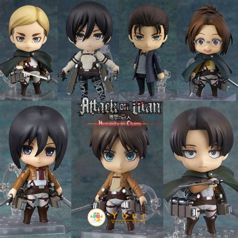 Nendoroid Attack On Titan Gsc Eren Yeager Mikasa Levi Ackerman Erwin