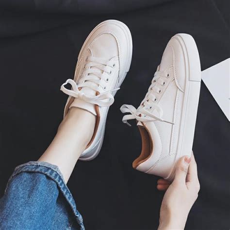 【lala】new Korean Fashion Low Cut White Sneakers Shoes For Women Lazada Ph