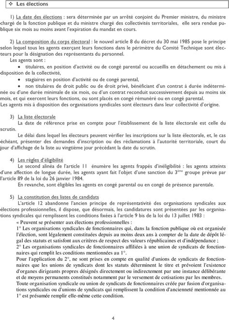 Circulaire Cdg Comite Technique Comite D Hygiene De Securite Et Des