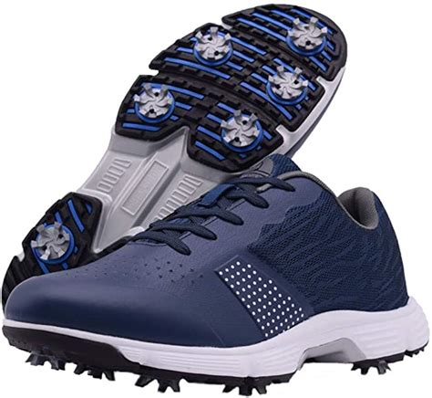 Thestron Mens Professional Waterproof Spikes Golf Shoes