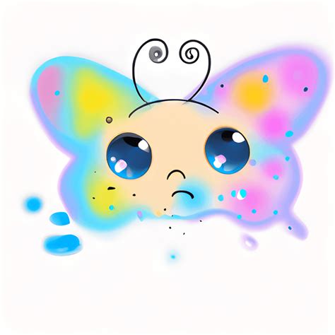 Chibi Butterfly Splatter · Creative Fabrica