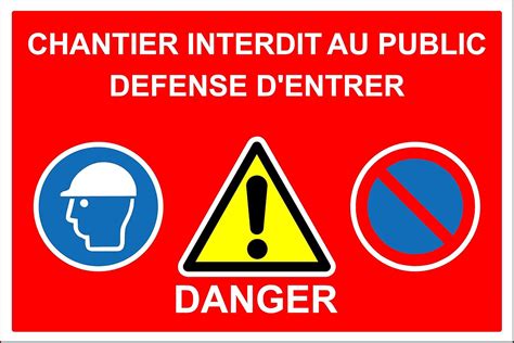 Chantier Interdit Au Public D Fense D Entrer Autocollant Mm X