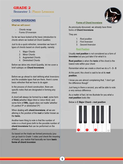 Chord Inversions | PDF | Chord (Music) | Music Theory